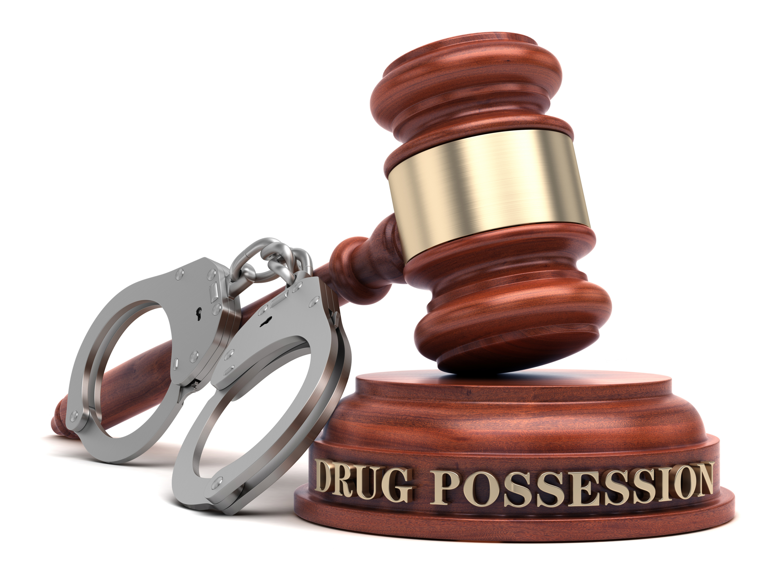 Person arrested for illegal drug possession and narcotics crime.